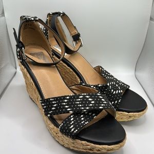 Dolce Vita Denila Raffia Wedge Sandals- Size 6.5 NWT